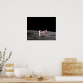 Apollo 12 Astronaut op de maan Poster (Keuken)