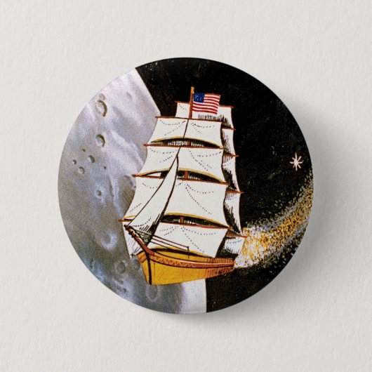 Apollo 12 Missie Patch Logo Ronde Button 5,7 Cm (Voorkant)