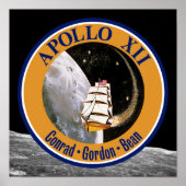 Apollo 12 Mission Patch Logo Poster (Voorkant)