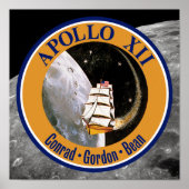 Apollo 12 Mission Patch Logo Poster (Voorkant)