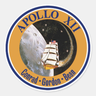 Apollo 12 Mission Patch Logo Ronde Sticker