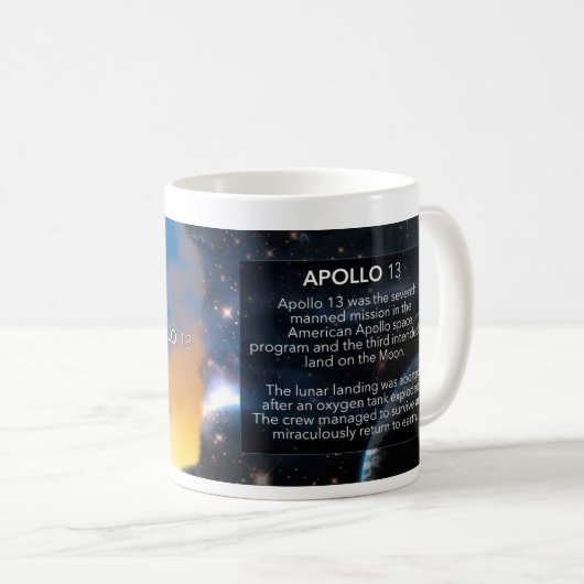 Apollo 13 Historische Mok (Voorkant rechts)