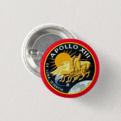 Apollo 13-insignia ronde button 3,2 cm (Voorkant /achterkant)