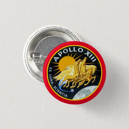 Apollo 13-insignia ronde button 3,2 cm (Voorkant /achterkant)