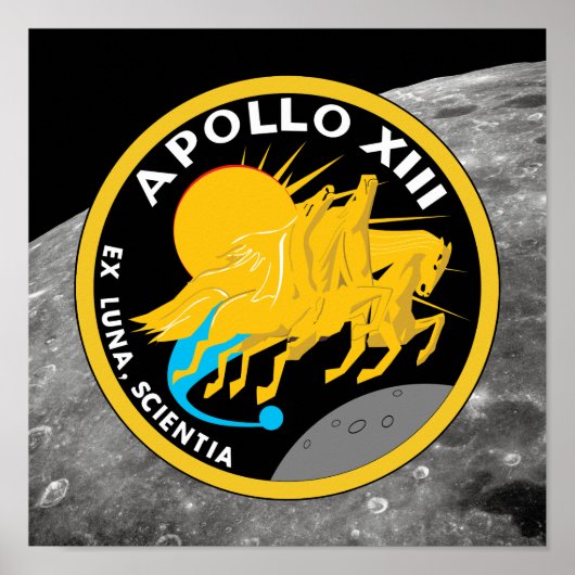 Apollo 13 NASA-missiepatchlogo Poster (Voorkant)