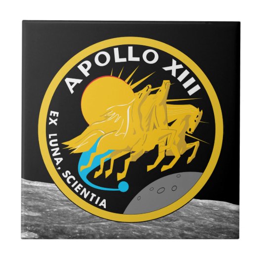 Apollo 13 NASA-missiepatchlogo Tegeltje (Voorkant)