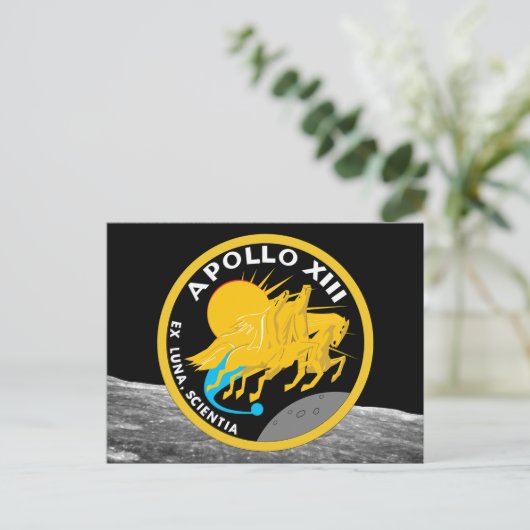 Apollo 13 NASA Mission Patch Logo Briefkaart (Staand voorkant)