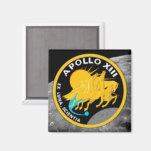 Apollo 13 NASA Mission Patch Logo Magneet (Voorkant / Achterkant)