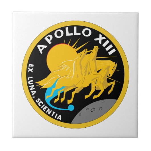 Apollo 13 NASA Mission Patch Logo Tegeltje (Voorkant)