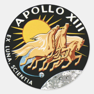 Apollo 13 ronde sticker