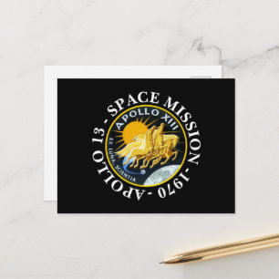 Apollo 13 ruimte missie 1970 Insigne Briefkaart