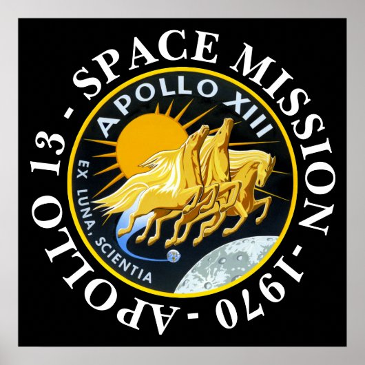 Apollo 13 Space Mission 1970 Insignia Poster (Voorkant)