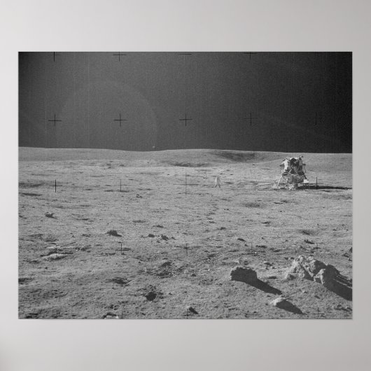 Apollo 14 Astronaut & Lunar Module Poster (Voorkant)
