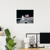 Apollo 14 Astronaut op de maan Poster (Thuiskantoor)
