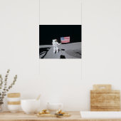 Apollo 14 Astronaut op de maan Poster (Keuken)