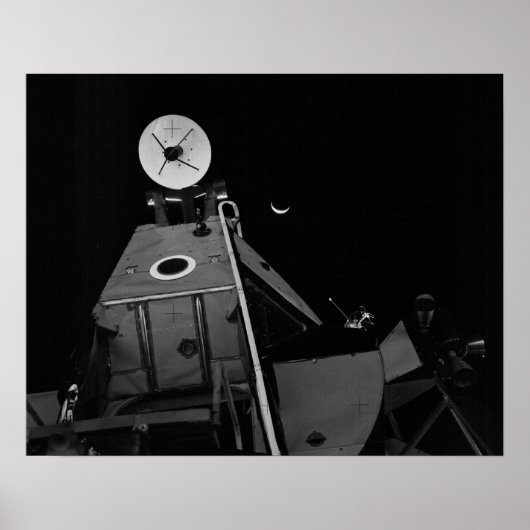 Apollo 14 Lunar-module & aardvervormer Poster (Voorkant)