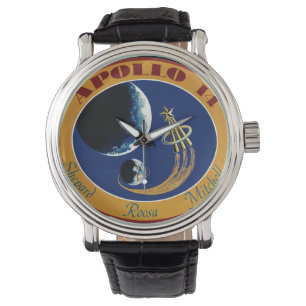 Apollo 14 NASA Mission Patch Logo Horloge