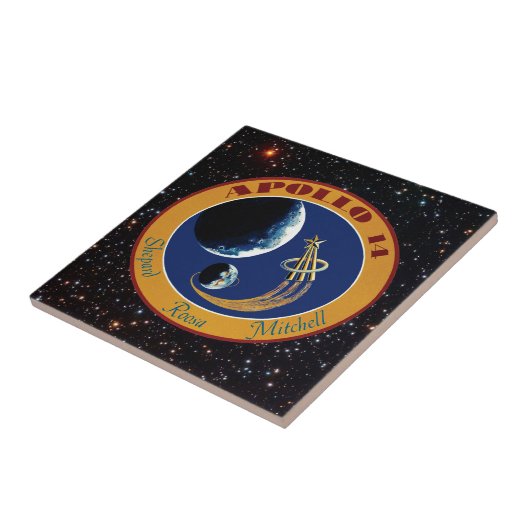 Apollo 14 NASA Mission Patch Logo Tegeltje (Zijkant)
