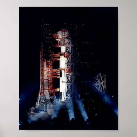 Apollo 14 over de lanceringspad poster (Voorkant)
