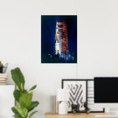 Apollo 14 over de lanceringspad poster (Thuiskantoor)