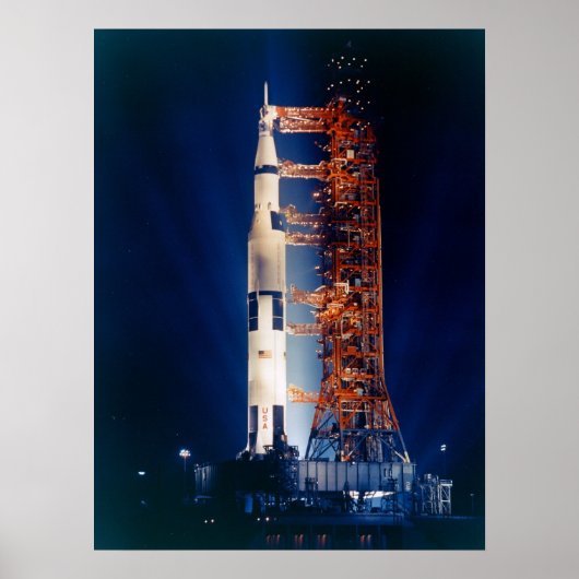 Apollo 14 over de lanceringspad poster (Voorkant)