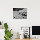 Apollo 15 Astronaut & Lunar Roving Vehicle Poster (Thuiskantoor)