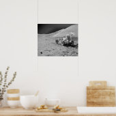 Apollo 15 Astronaut & Lunar Roving Vehicle Poster (Keuken)