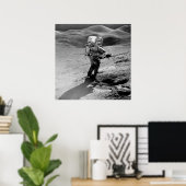 Apollo 15 Astronaut op de maan Poster (Thuiskantoor)