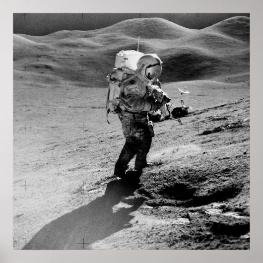 Apollo 15 Astronaut op de maan Poster (Voorkant)