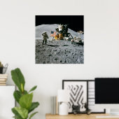 Apollo 15 Flag Rover LM Irwin Poster (Thuiskantoor)