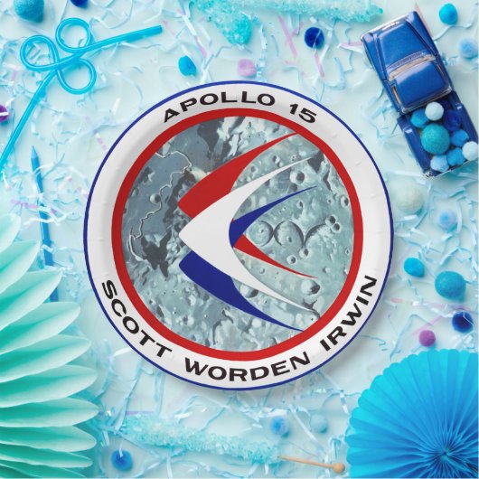 Apollo 15-insignia papieren bordje (Feest)