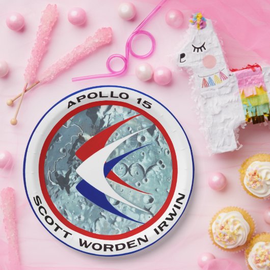 Apollo 15-insignia papieren bordje (Feest)