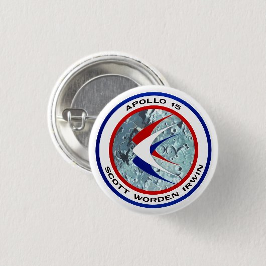 Apollo 15-insignia ronde button 3,2 cm (Voorkant /achterkant)