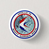 Apollo 15-insignia ronde button 3,2 cm (Voorkant)
