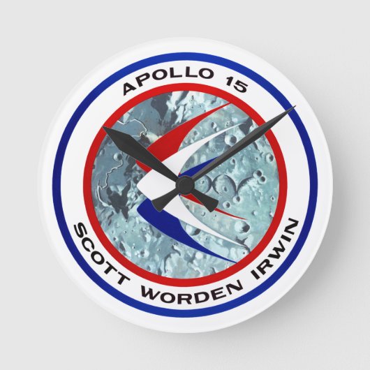 Apollo 15-insignia ronde klok (Voorkant)