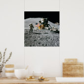 Apollo 15, Jim Irwin op de maan. Grote fotoafdrukk Poster (Keuken)