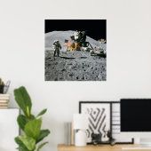 Apollo 15, Jim Irwin op de maan. Grote fotoafdrukk Poster (Thuiskantoor)