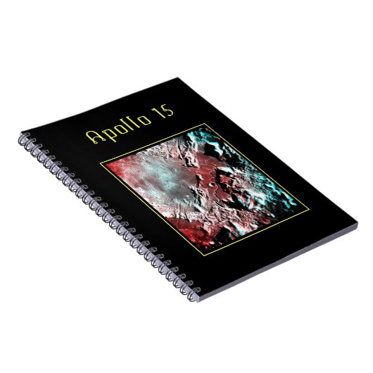 Apollo 15 Landing Site Anaglyph iPad Pro Hoesje Notitieboek (Rechterzijde)