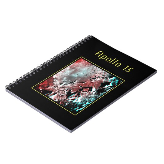 Apollo 15 Landing Site Anaglyph iPad Pro Hoesje Notitieboek (Linkerzijde)