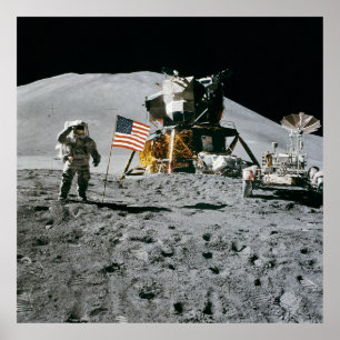 Apollo 15, Man op de maan. Geweldige historische a Poster