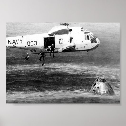 Apollo 15 Splashdown & Recovery Poster (Voorkant)