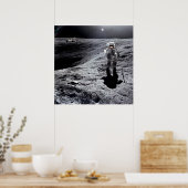 Apollo 16 Astronaut op de maan Poster (Keuken)