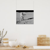 Apollo 16 Astronaut op de maan Poster (Keuken)