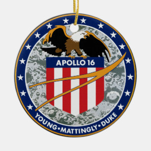 Apollo 16 NASA-missiepatchlogo Keramisch Ornament