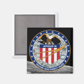 Apollo 16 NASA-missiepatchlogo Magneet (Voorkant / Achterkant)