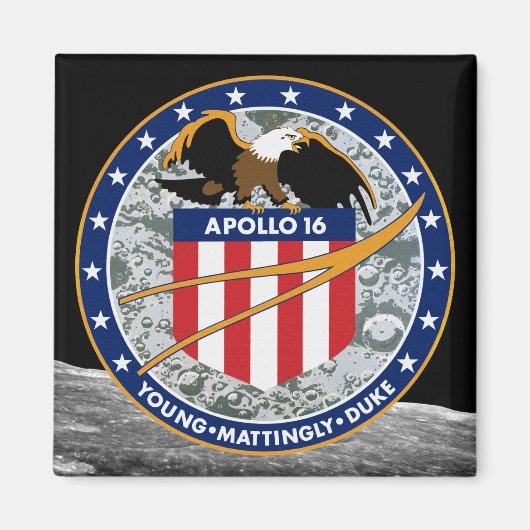 Apollo 16 NASA-missiepatchlogo Magneet (Voorkant)