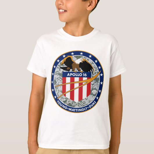 Apollo 16 NASA-missiepatchlogo T-shirt (Voorkant)