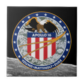 Apollo 16 NASA Mission Patch Logo Tegeltje (Voorkant)