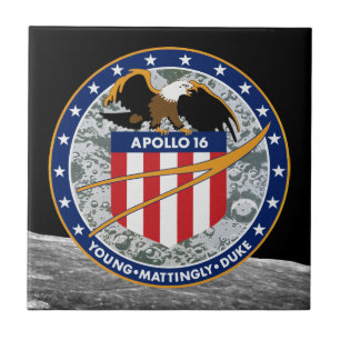 Apollo 16 NASA Mission Patch Logo Tegeltje