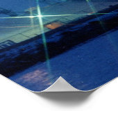 Apollo 16 over de lanceringspad poster (Hoek)